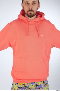 Nigel dressed salmon hoodie sweatshirt sports upper body 0001.jpg